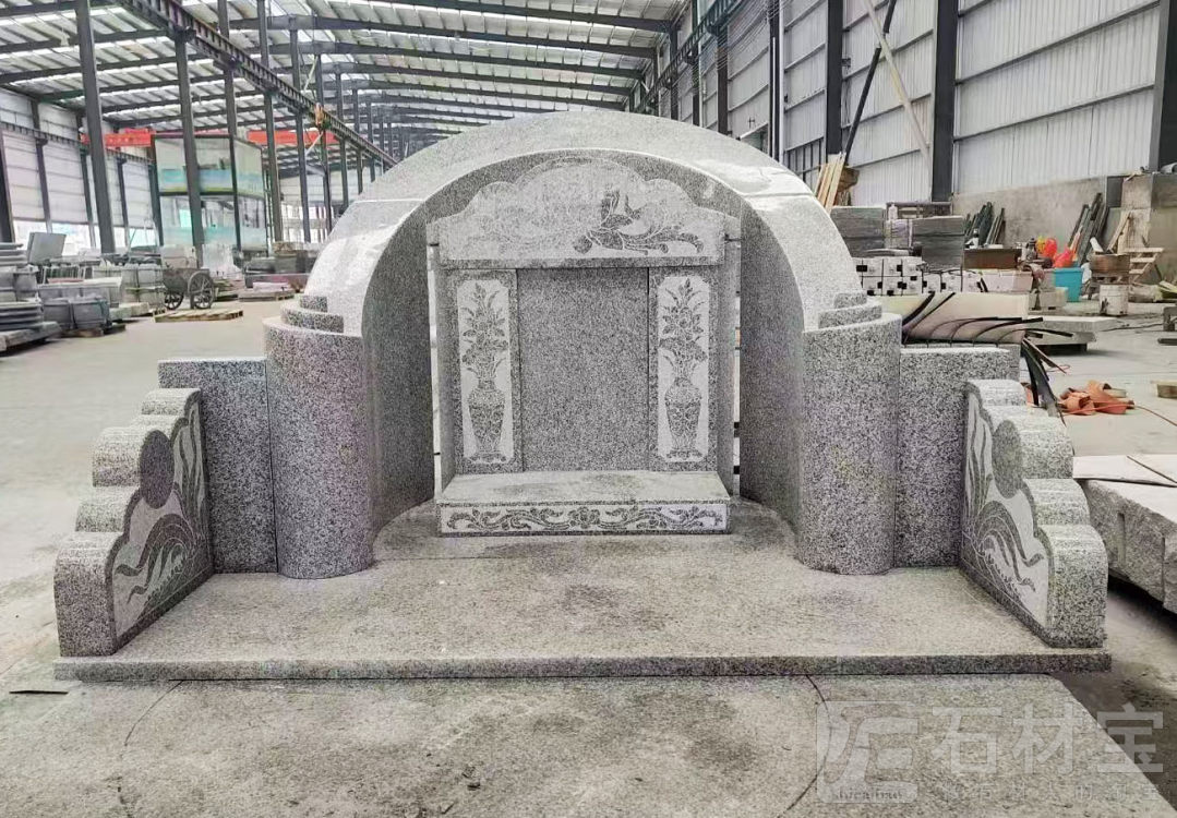 芝麻白/芝麻灰中式墓碑