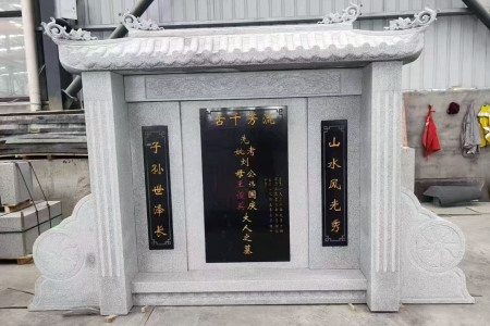 芝麻白/芝麻灰中式墓碑