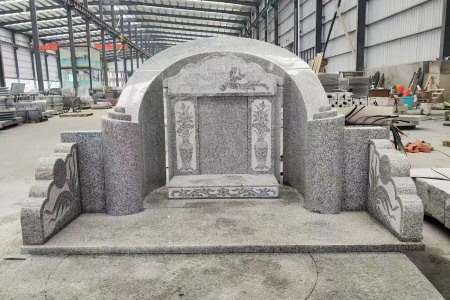芝麻白/芝麻灰中式墓碑