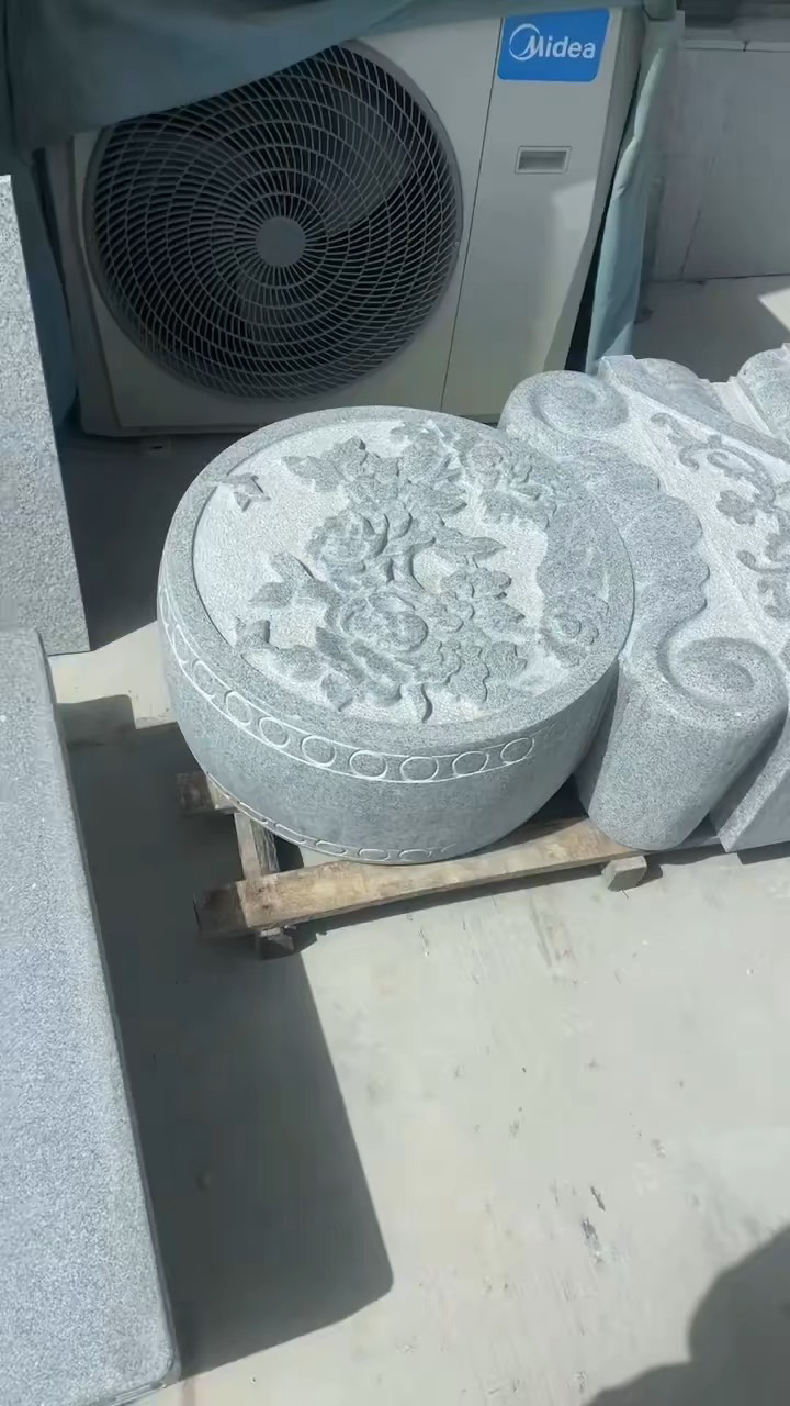 麻城贤昌石业异型石材加工厂主要对外五轴圆弧加工双面圆弧路沿绳锯加工雕刻