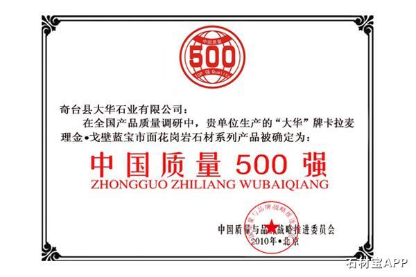 中国质量500强企业