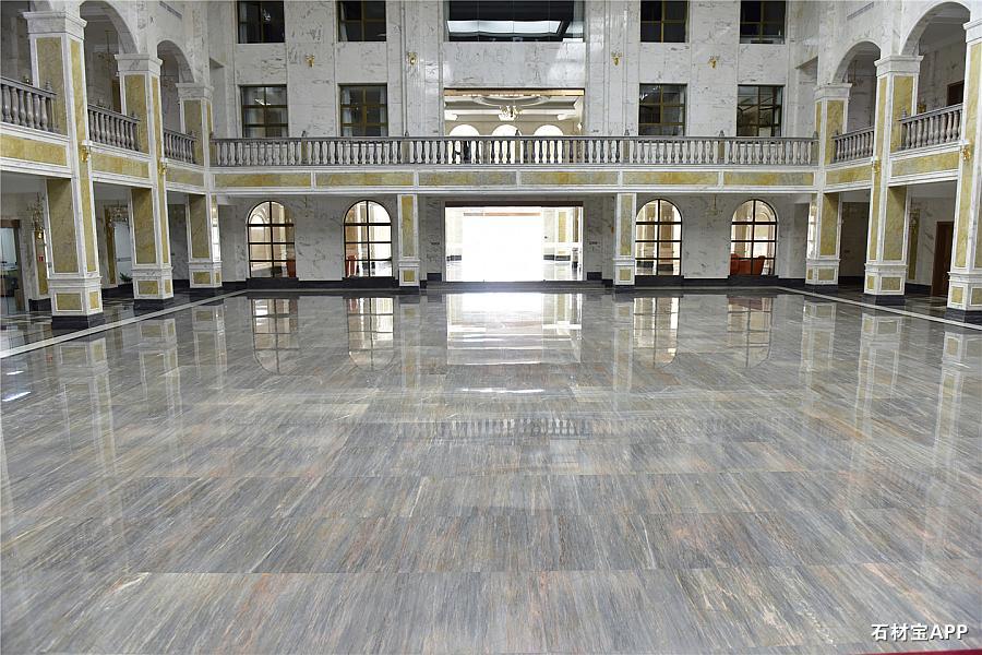 温商贷大楼一楼大厅地面(金丝银灰)