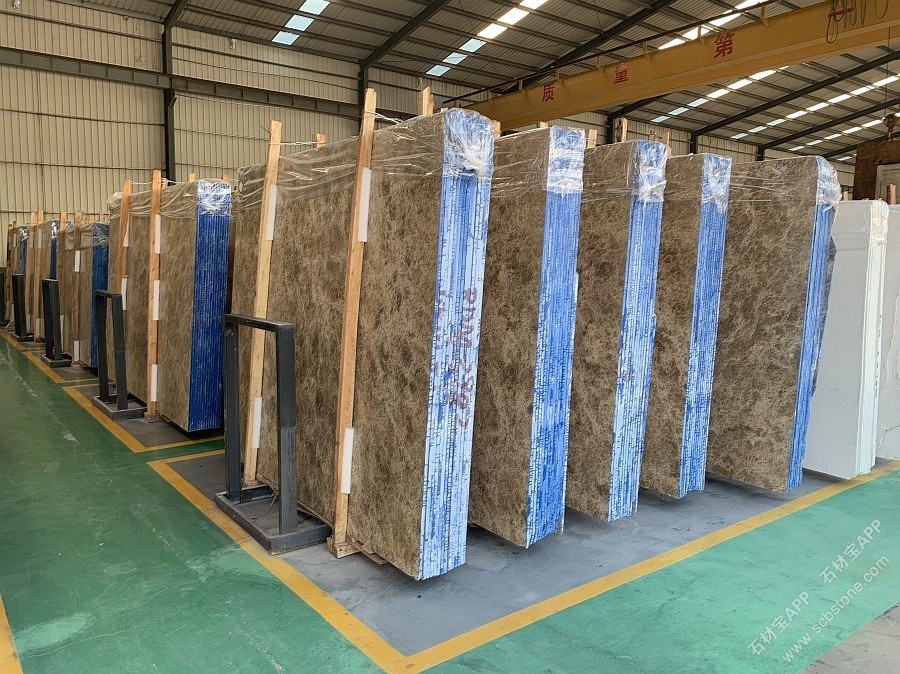 水晶浅啡大板展示