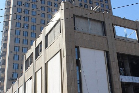 合肥琥珀五环城高层满挂金钻麻项目案例
