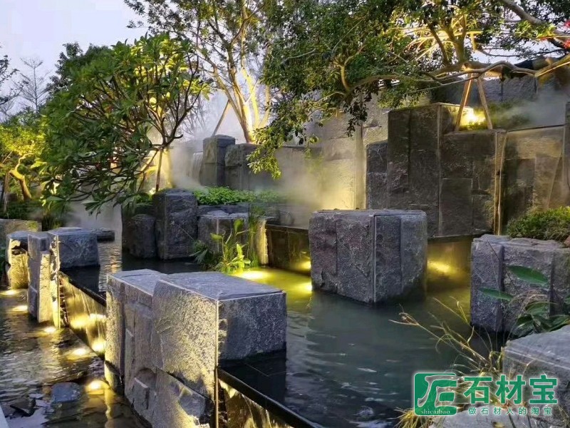 芝麻黑自然面景墙