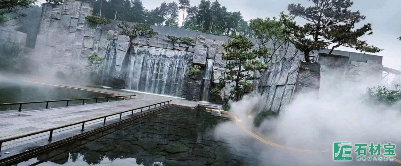 芝麻黑自然面景墙