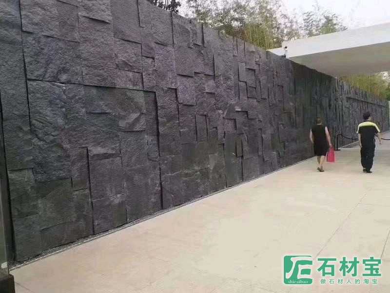 芝麻黑自然面景墙