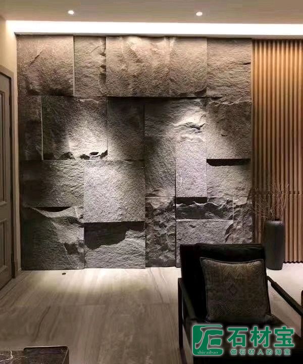 芝麻黑自然面背景墙