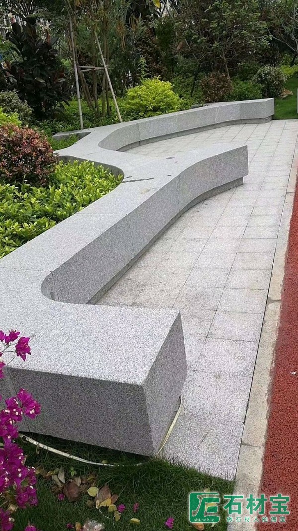 芝麻白弧形座凳