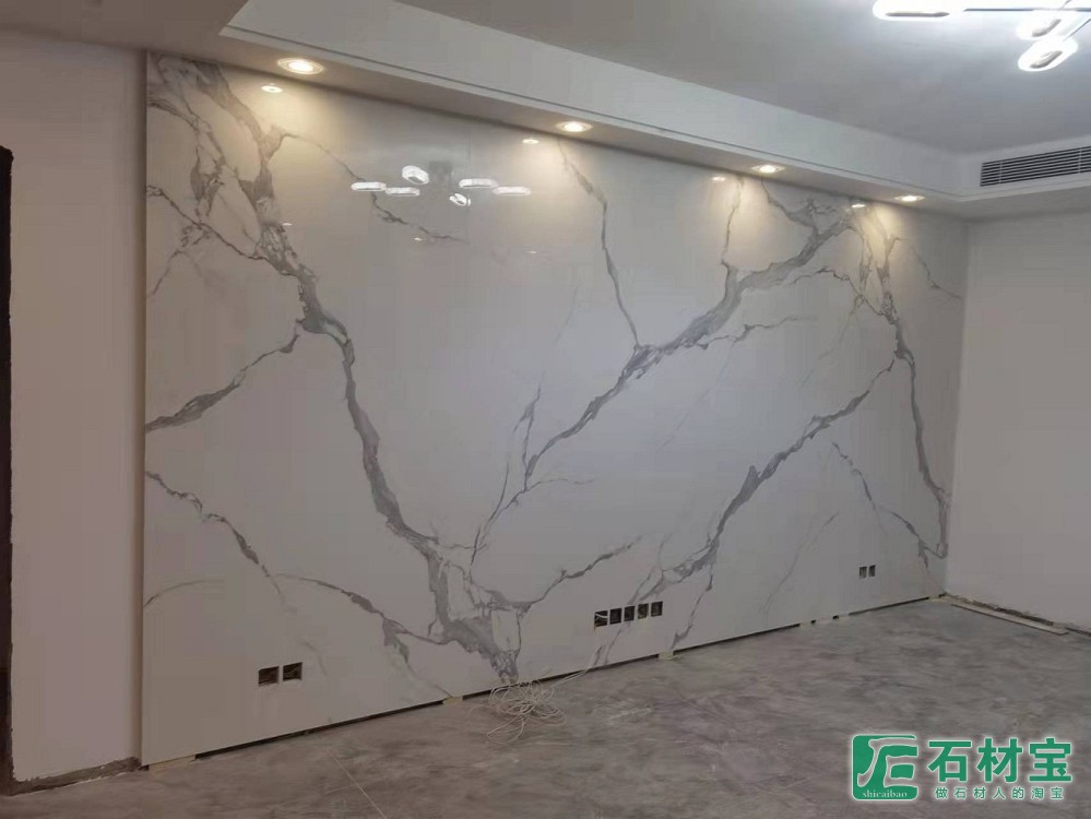 岩板YZD007实际安装案例 2400*1200，9毫光面
