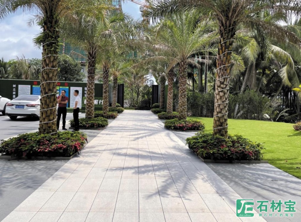 芝麻灰、芝麻白高档小区、户外地面