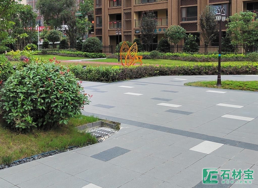 芝麻灰、芝麻白高档小区、户外墙面、地面