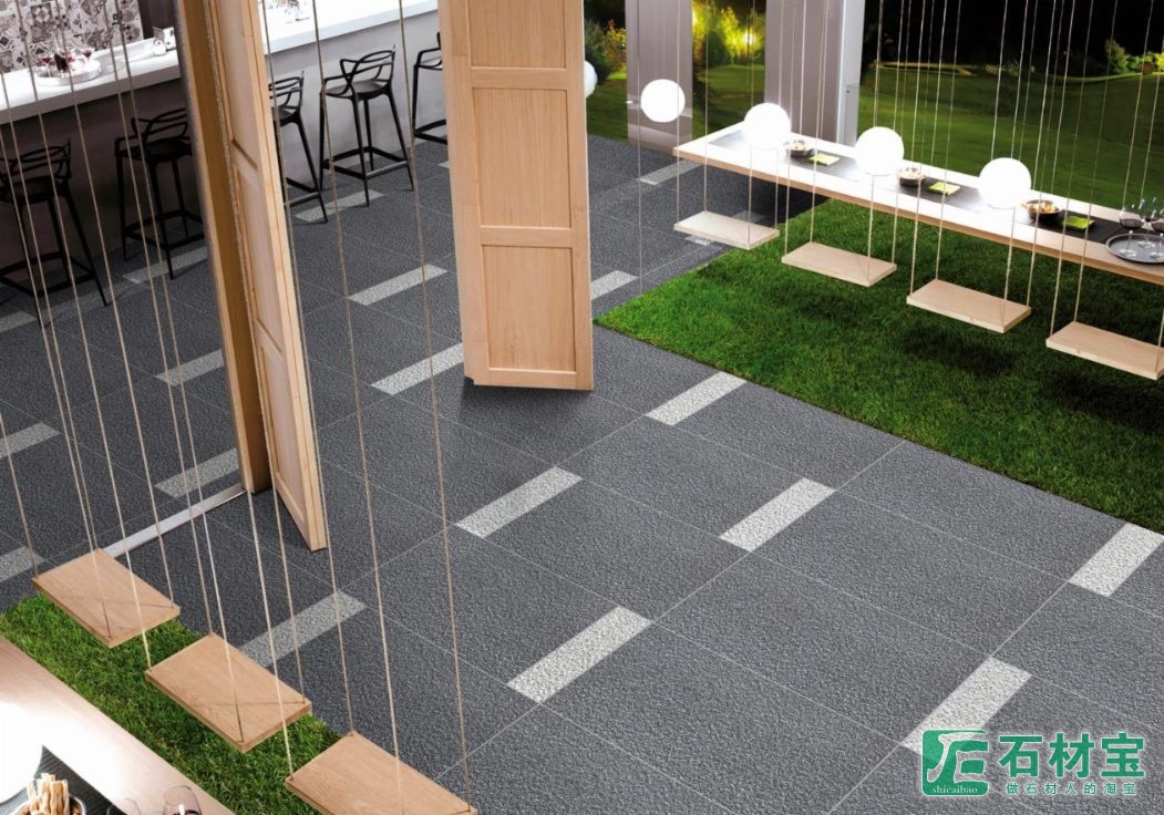 芝麻灰商业空间、户外地面