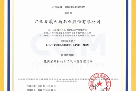 职业健康安全管理体系认证