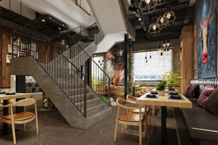 玛雅灰+拿铁灰餐厅案例