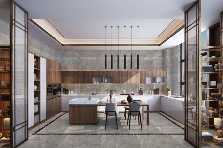 古堡灰厨房/电梯案例