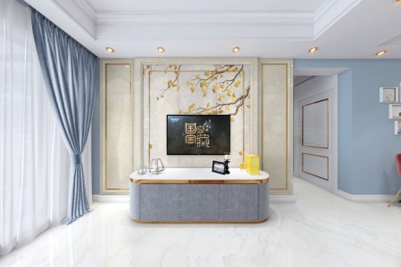 东方白-客厅案例