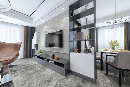 云多拉灰-客厅案例