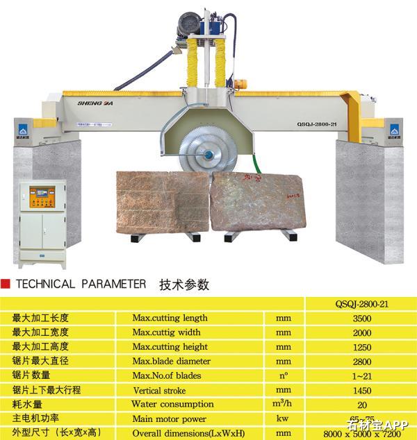 QSQJ-2800-21桥式组合切石机