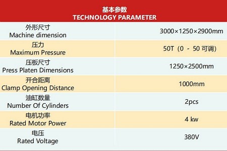 复合板压力机 技术参数