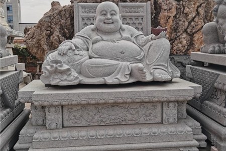 花岗岩石雕弥勒佛坐像
