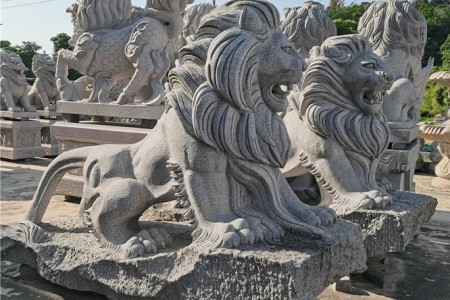 石雕西式狮子欧洲狮非洲狮雄狮