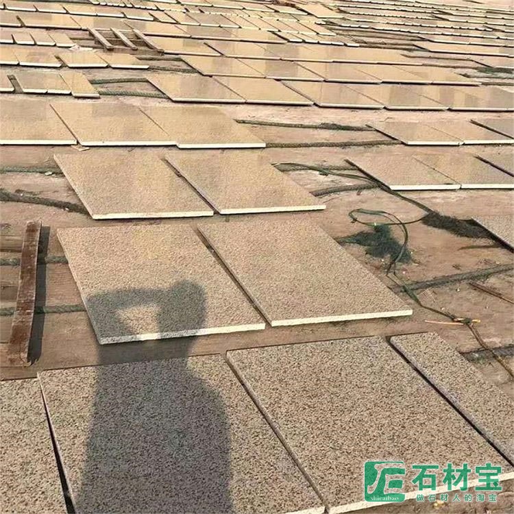 随州黄金麻干挂磨光面石材 湖北黄金麻花岗岩石材厂直销