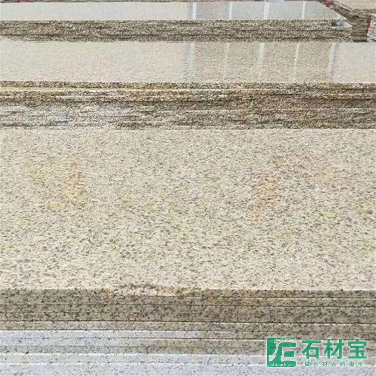 随州黄金麻抛光面毛板 干挂黄锈石 湖北黄色麻石