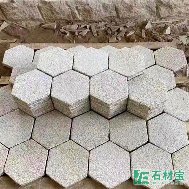 随州黄金麻石材六角砖 湖北黄色花岗岩定制
