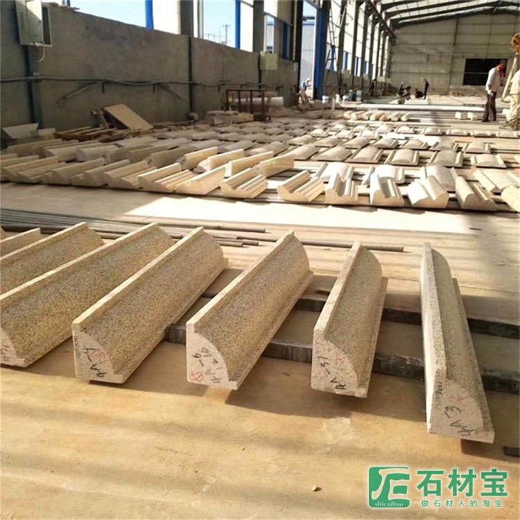 随州黄金麻线条石随州黄锈石门槛线条黄色花岗岩批发