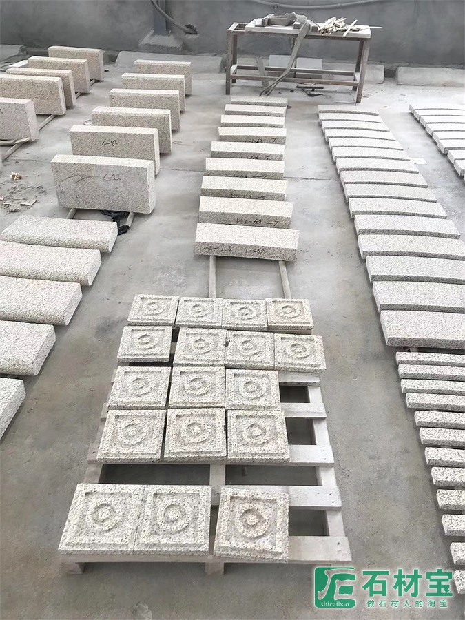 随州黄金麻压顶石湖北黄色石材异形加工定制