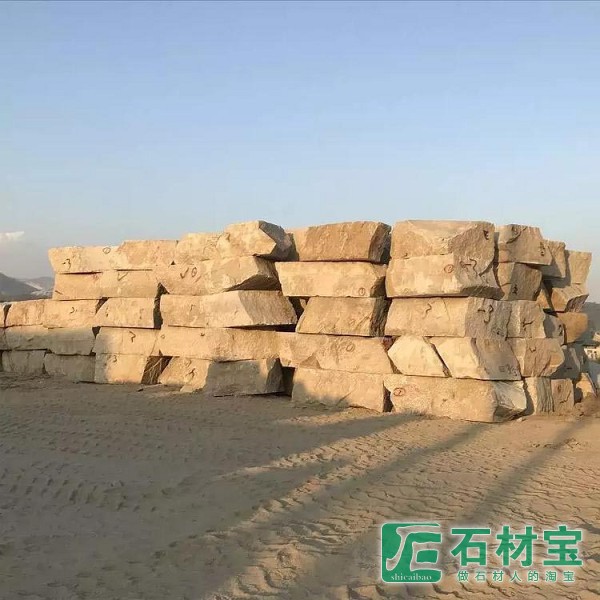 随州黄金麻花岗岩荒料 地铺园林建筑黄金麻石材 加工定制