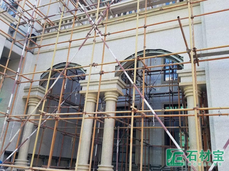 随州黄金麻黄锈石柱子外墙干挂异形石材加工定制