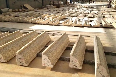随州黄金麻线条石随州黄锈石门槛线条黄色花岗岩批发