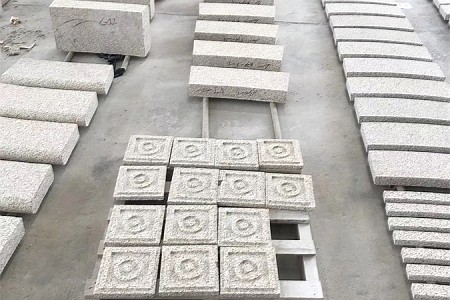 随州黄金麻压顶石湖北黄色石材异形加工定制