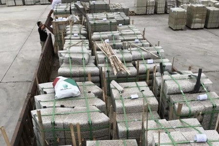 随州黄金麻压顶石花围树围石树池石黄色花岗岩定制