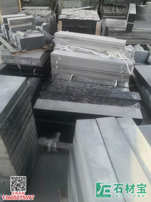 中国黑光面墓碑石材石料墓穴石材加工定制