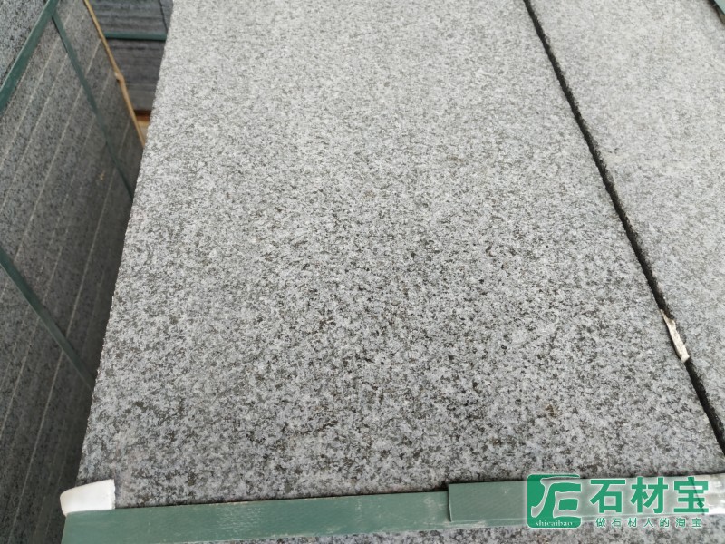 芝麻黑石材火烧面地铺厂家