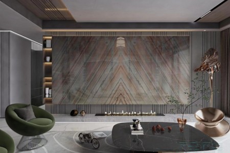 天然奢石背景墙波光灵动