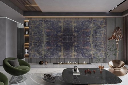 天然奢石景泰蓝别墅背景