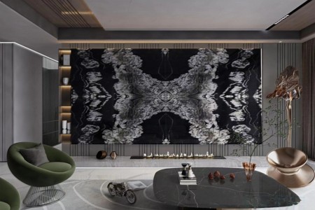 天然奢石千里马豪华背景墙