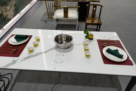 微晶石+石墨烯发热系统高档餐桌厅