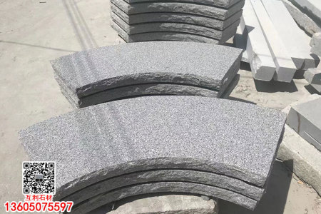芝麻黑654石材公园广场石椅子仿形石凳