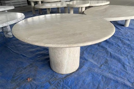 白洞石餐桌