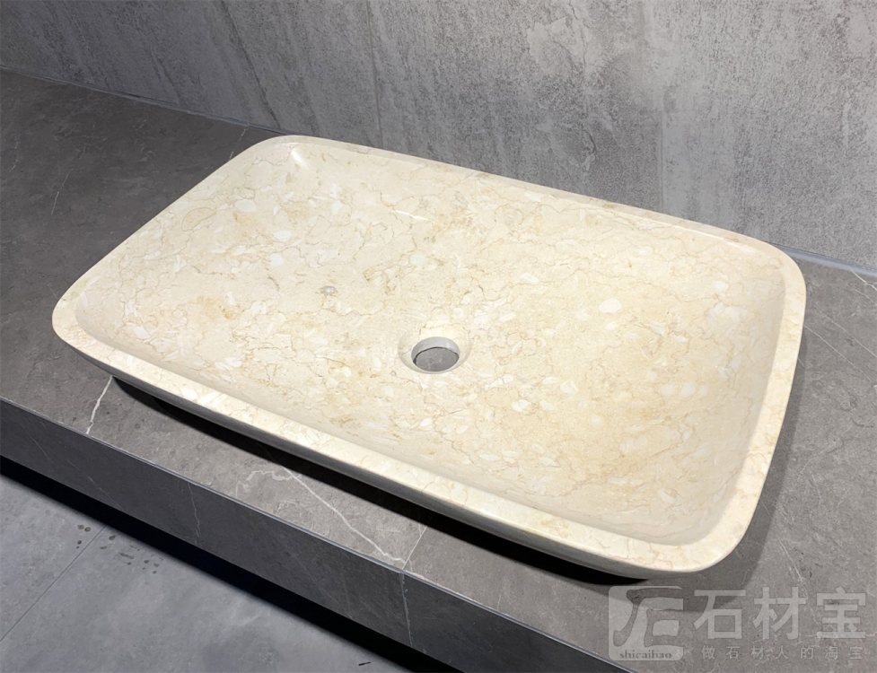 金线米黄洗手盆