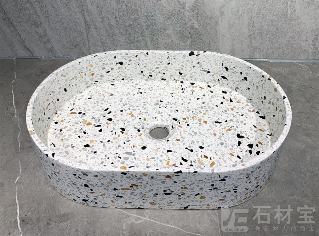 彩色水磨石洗手盆