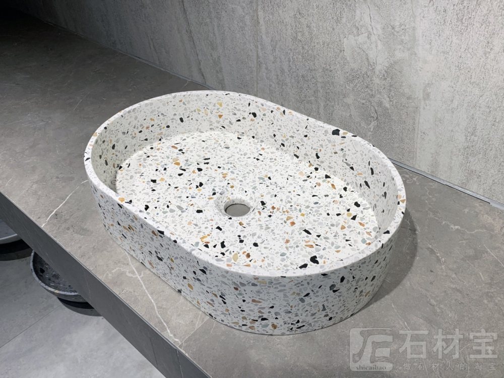 彩色水磨石洗手盆