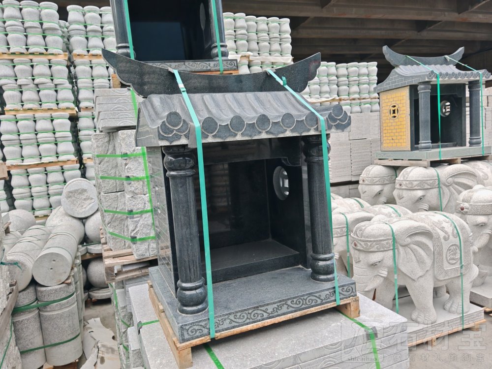 芝麻黑花岗岩石雕佛龛神龛土地公庙