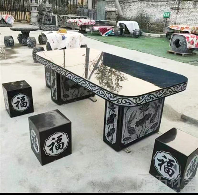 中国黑石桌椅