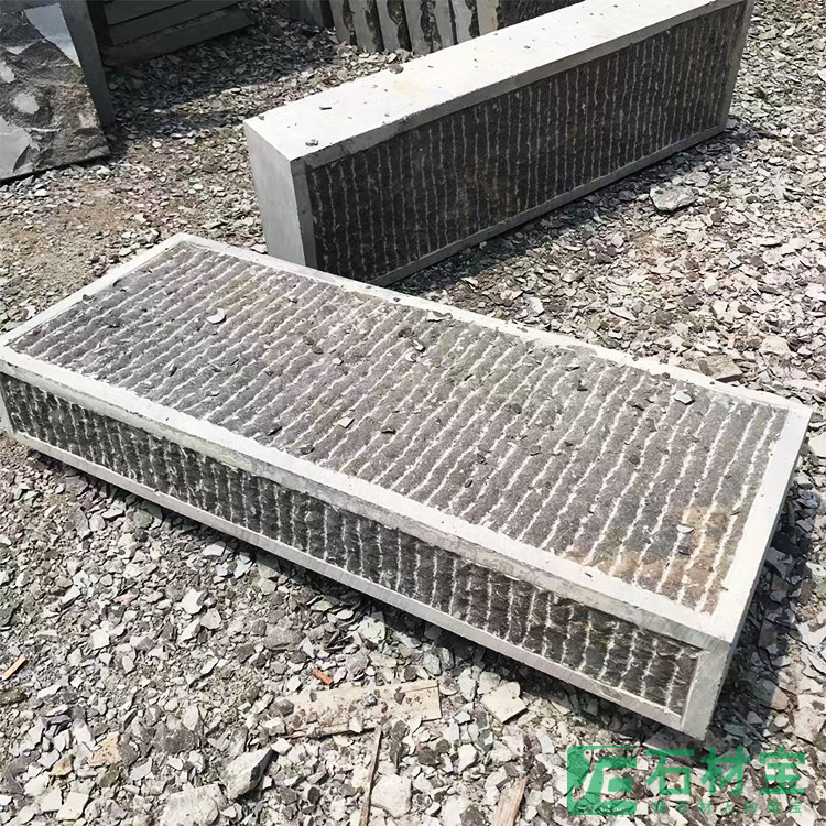 青石直纹凿面